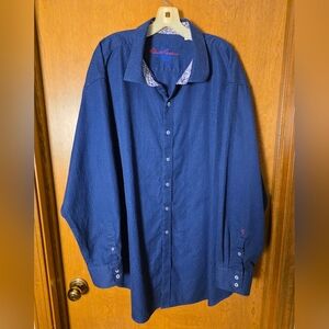 Gorgeous Robert Graham Blue on Blue Classic Fit Button Down Shirt